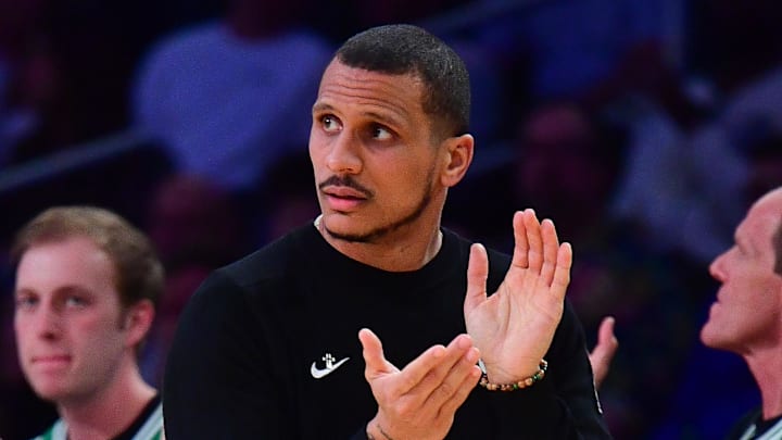Feb 22, 2026; Los Angeles, California, USA; Boston Celtics head coach Joe Mazzulla watches game action against the Los Angeles Lakers during the second half at Crypto.com Arena. Mandatory Credit: Gary A. Vasquez-Imagn Images Feb 22, 2026; Los Angeles, California, USA; Boston Celtics head coach Joe Mazzulla watches game action against the Los Angeles Lakers during the second half at Crypto.com Arena. Mandatory Credit: Gary A. Vasquez-Imagn Images