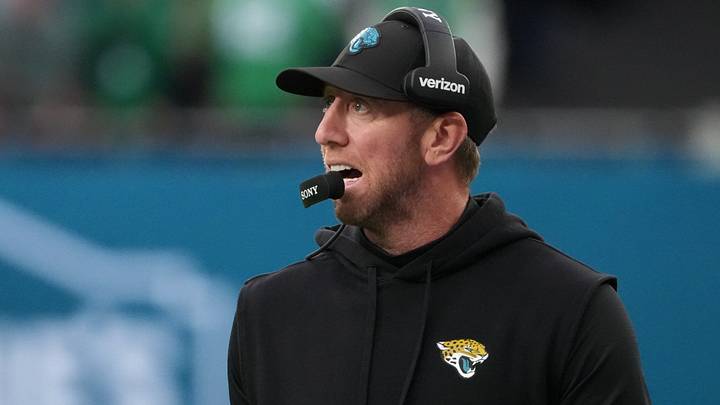Oct 11, 2026; Tottenham, ENG; Jacksonville Jaguars head coach Liam Coen reacts during the second half against the Philadelphia Eagles at Tottenham Hotspur Stadium. Mandatory Credit: Kirby Lee-Imagn Images Oct 11, 2026; Tottenham, ENG; Jacksonville Jaguars head coach Liam Coen reacts during the second half against the Philadelphia Eagles at Tottenham Hotspur Stadium. Mandatory Credit: Kirby Lee-Imagn Images
