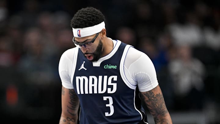 Dec 12, 2025; Dallas, Texas, USA; Dallas Mavericks forward Anthony Davis (3) walks back up the court during the second half against the Brooklyn Nets at the American Airlines Center. Mandatory Credit: Jerome Miron-Imagn Images Dec 12, 2025; Dallas, Texas, USA; Dallas Mavericks forward Anthony Davis (3) walks back up the court during the second half against the Brooklyn Nets at the American Airlines Center. Mandatory Credit: Jerome Miron-Imagn Images