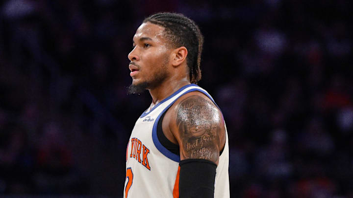 Jan 17, 2026; New York, New York, USA; New York Knicks guard Miles McBride (2) during the second half against the Phoenix Suns at Madison Square Garden. Mandatory Credit: John Jones-Imagn Images Jan 17, 2026; New York, New York, USA; New York Knicks guard Miles McBride (2) during the second half against the Phoenix Suns at Madison Square Garden. Mandatory Credit: John Jones-Imagn Images