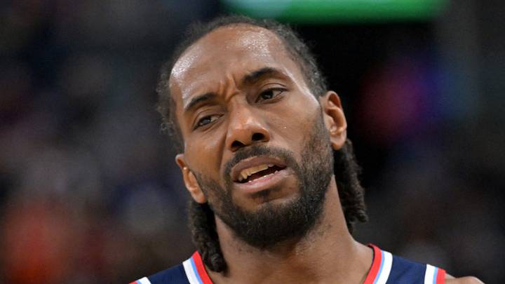 Los Angeles Clippers forward Kawhi Leonard reacts after a missed basket in the second half against the Oklahoma City Thunder. Los Angeles Clippers forward Kawhi Leonard reacts after a missed basket in the second half against the Oklahoma City Thunder.