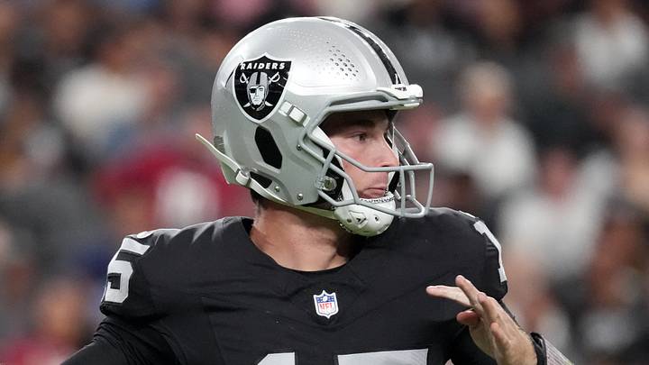 Aug 13, 2026; Paradise, Nevada, USA; Las Vegas Raiders quarterback Fernando Mendoza (15) throws the ball Arizona Cardinals in the second half at Allegiant Stadium. Mandatory Credit: Kirby Lee-Imagn Images Aug 13, 2026; Paradise, Nevada, USA; Las Vegas Raiders quarterback Fernando Mendoza (15) throws the ball Arizona Cardinals in the second half at Allegiant Stadium. Mandatory Credit: Kirby Lee-Imagn Images