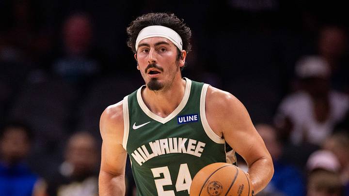 Milwaukee Bucks forward Jaime Jaquez Jr. (24) brings the ball up court