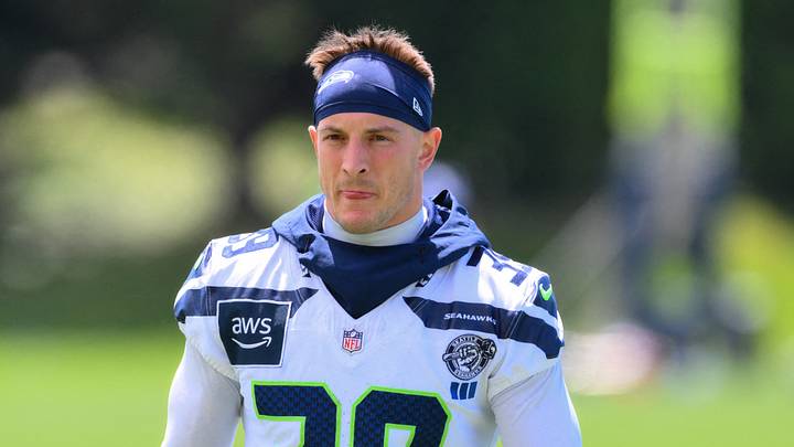 Jun 9, 2026; Renton, WA, USA; Seattle Seahawks safety Ty Okada (39) during minicamp at Virginia Mason Athletic Center. Mandatory Credit: Steven Bisig-Imagn Images Jun 9, 2026; Renton, WA, USA; Seattle Seahawks safety Ty Okada (39) during minicamp at Virginia Mason Athletic Center. Mandatory Credit: Steven Bisig-Imagn Images
