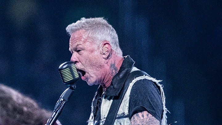 Metallica's James Hetfield performs at Ford Field