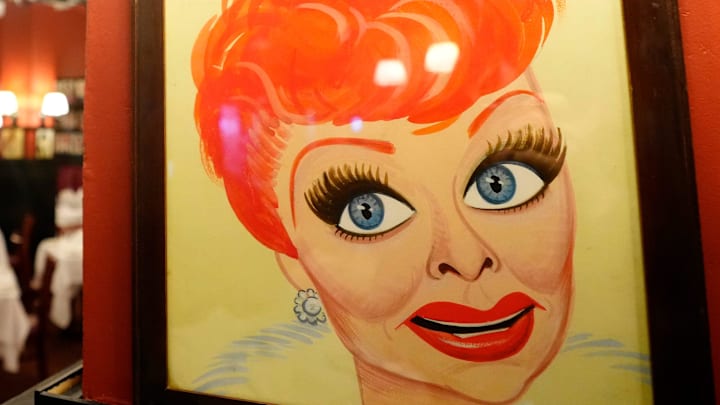 The caricature of Lucile Ball is shown here, Thursday February 13, 2025, in Manhattan. The caricature of Lucile Ball is shown here, Thursday February 13, 2025, in Manhattan.
