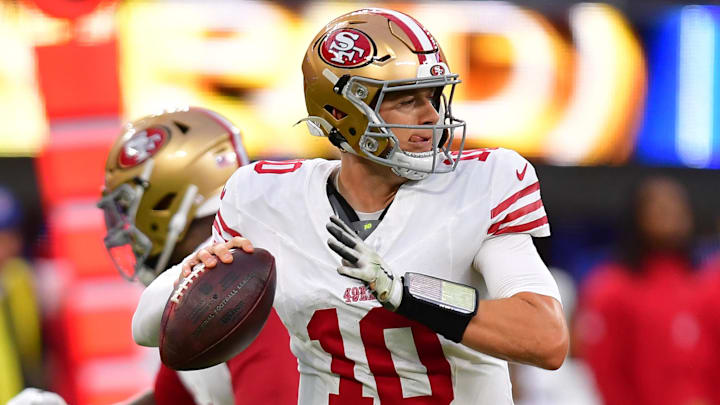 San Francisco quarterback Mac Jones improved to 3-0 on Thursday night while replacing Brock Purdy, who is out with a toe injury.