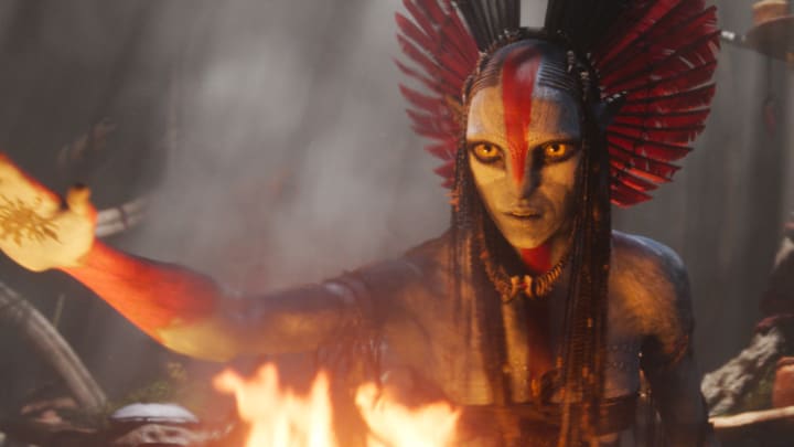Varang (Oona Chaplin) in 20th Century Studios' AVATAR: FIRE AND ASH. Varang (Oona Chaplin) in 20th Century Studios' AVATAR: FIRE AND ASH.