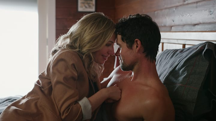 Virgin River. Zibby Allen as Brie, Benjamin Hollingsworth as Brady in episode 501 of Virgin River. Cr. Courtesy of Netflix © 2023