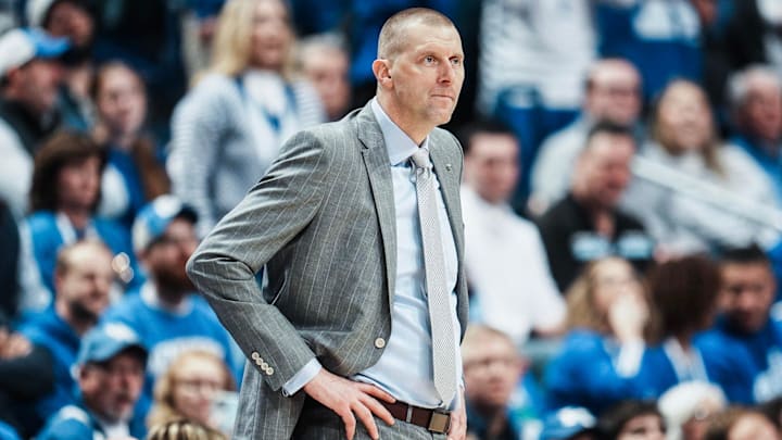 Kentucky Wildcats head coach Mark Pope looks on from the sideline during the game against Missouri in SEC college basketball Wednesday night at Rupp Arena in Lexington, Kentucky January 7, 2026.