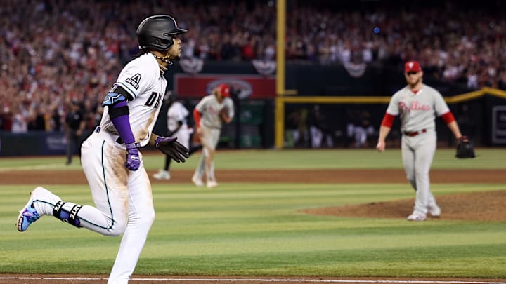 Craig Kimbrel walks off after blowing the save in NLCS Game 3, Philadelphia Phillies v Arizona Diamondbacks