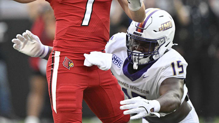 James Madison Dukes defensive end Sahir West