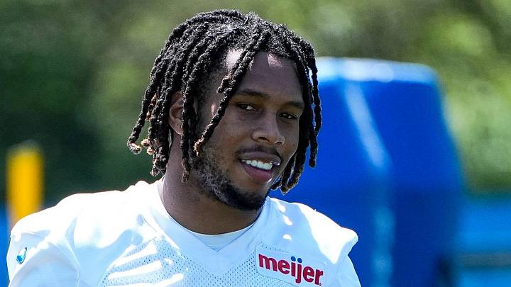 Detroit Lions cornerback Keith Abney II (28).