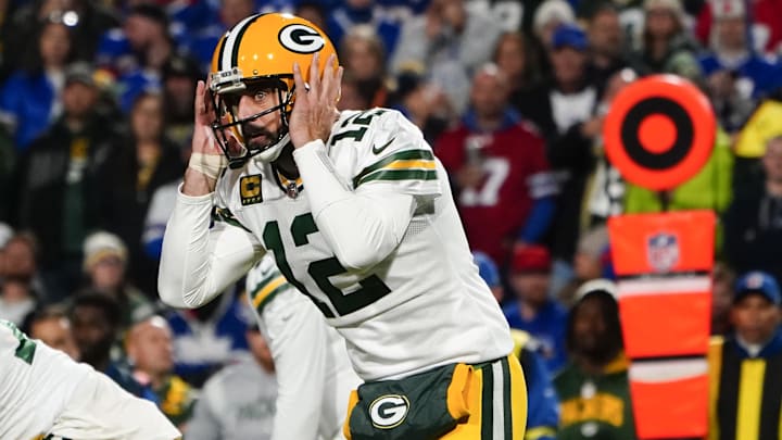 Green Bay Packers quarterback Aaron Rodgers (12)
