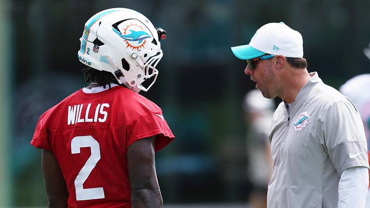 Dolphins quarterback Malik Willis signed a. three-year contract with Miami in free agency. He will work closely with passing game coordinator Kevin Patullo. Dolphins quarterback Malik Willis signed a. three-year contract with Miami in free agency. He will work closely with passing game coordinator Kevin Patullo.