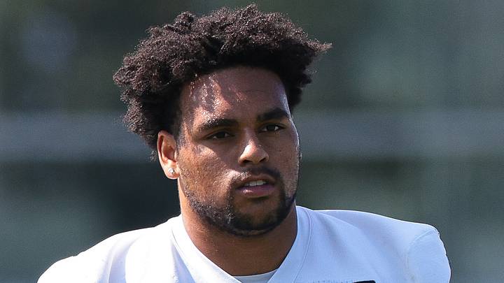 Jul 31, 2021; Florham Park, NJ, USA; New York Jets offensive guard Alijah Vera-Tucker (75) looks on during training camp at Atlantic Health Jets Training Center. Mandatory Credit: Vincent Carchietta-USA TODAY Sports Jul 31, 2021; Florham Park, NJ, USA; New York Jets offensive guard Alijah Vera-Tucker (75) looks on during training camp at Atlantic Health Jets Training Center. Mandatory Credit: Vincent Carchietta-USA TODAY Sports