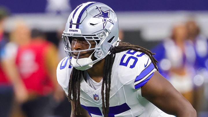 Dallas Cowboys linebacker Jaishawn Barham on defense during the first half against the New Orleans Saints. Dallas Cowboys linebacker Jaishawn Barham on defense during the first half against the New Orleans Saints.