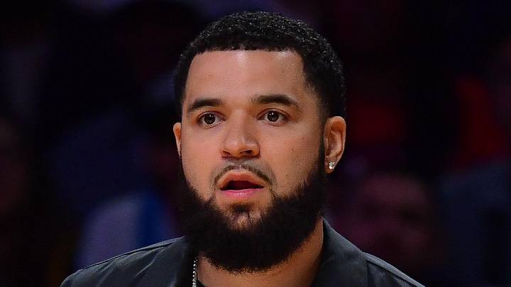 Houston Rockets player Fred VanVleet watches game action during the second half in game five of the first round of the 2026 NBA Playoffs at Crypto.com Arena on Apr 29, 2026.
