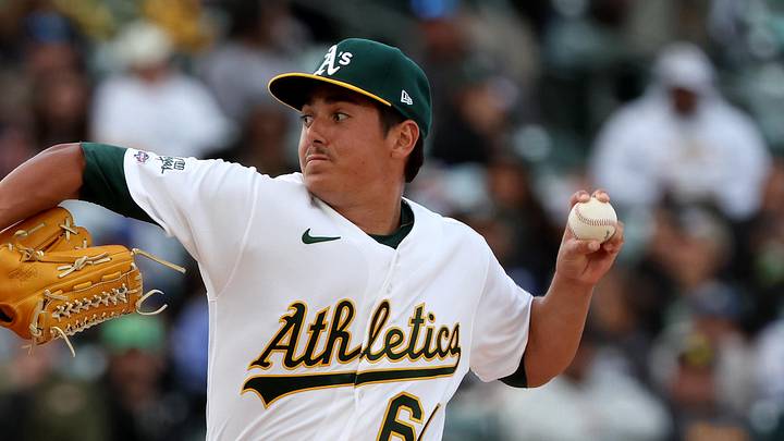 May 26, 2026; West Sacramento, California, USA; Athletics starting pitcher Gage Jump (61) makes his MLB debut and throws a pitch against the Seattle Mariners during the first inning at Sutter Health Park. Mandatory Credit: Dennis Lee-Imagn Images May 26, 2026; West Sacramento, California, USA; Athletics starting pitcher Gage Jump (61) makes his MLB debut and throws a pitch against the Seattle Mariners during the first inning at Sutter Health Park. Mandatory Credit: Dennis Lee-Imagn Images