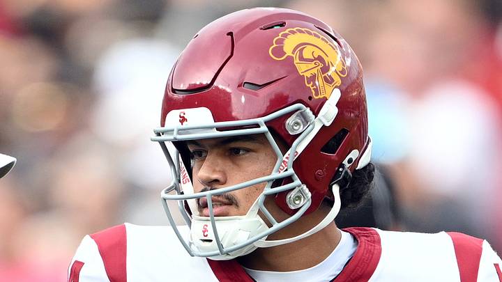 Sep 13, 2025; West Lafayette, Indiana, USA; Southern California Trojans quarterback Jayden Maiava (14) talks with Southern California Trojans head coach Lincoln Riley before the game against the Purdue Boilermakers at Ross-Ade Stadium. Sep 13, 2025; West Lafayette, Indiana, USA; Southern California Trojans quarterback Jayden Maiava (14) talks with Southern California Trojans head coach Lincoln Riley before the game against the Purdue Boilermakers at Ross-Ade Stadium.