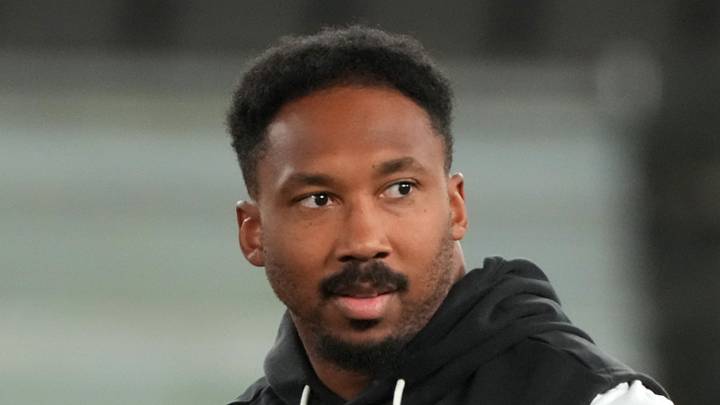 Los Angeles Rams defensive end Myles Garrett during practice at Marvel Stadium