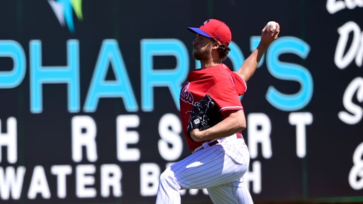Philadelphia Phillies starter Aaron Nola arrived to spring training in Clearwater early