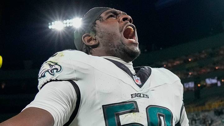 Philadelphia Eagles outside linebacker Jalyx Hunt Philadelphia Eagles outside linebacker Jalyx Hunt