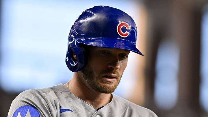 May 9, 2026; Arlington, Texas, USA; Chicago Cubs left fielder Ian Happ (8) walks to the on deck circle during the game against the Texas Rangers at Globe Life Field. Mandatory Credit: Jerome Miron-Imagn Images May 9, 2026; Arlington, Texas, USA; Chicago Cubs left fielder Ian Happ (8) walks to the on deck circle during the game against the Texas Rangers at Globe Life Field. Mandatory Credit: Jerome Miron-Imagn Images