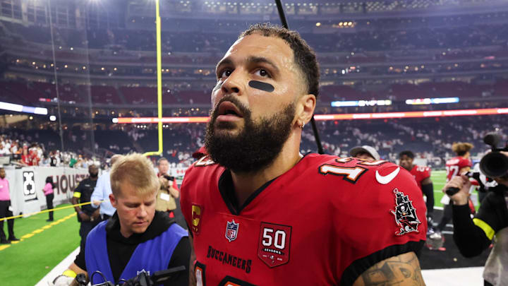 Tampa Bay Buccaneers wide receiver Mike Evans (13) looks on after the game against the Houston Texans