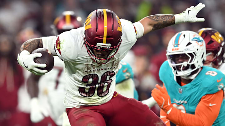Washington Commanders running back Chris Rodriguez Jr.