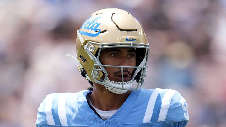 May 2, 2026; Pasadena, CA, USA; UCLA Bruins quarterback Nico Iamaleava (9) throws the ball during the spring game at Rose Bowl. Mandatory Credit: Kirby Lee-Imagn Images May 2, 2026; Pasadena, CA, USA; UCLA Bruins quarterback Nico Iamaleava (9) throws the ball during the spring game at Rose Bowl. Mandatory Credit: Kirby Lee-Imagn Images