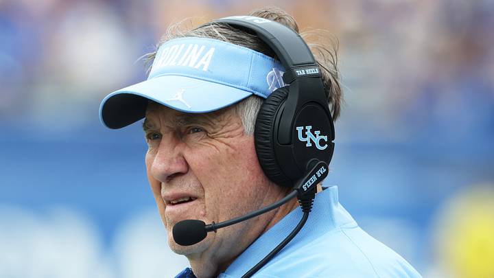 Oct 10, 2026; Pittsburgh, Pennsylvania, USA; North Carolina Tar Heels head coach Bill Belichick looks on from the sidelines against the Pittsburgh Panthers during the third quarter at Acrisure Stadium. Mandatory Credit: Charles LeClaire-Imagn Images Oct 10, 2026; Pittsburgh, Pennsylvania, USA; North Carolina Tar Heels head coach Bill Belichick looks on from the sidelines against the Pittsburgh Panthers during the third quarter at Acrisure Stadium. Mandatory Credit: Charles LeClaire-Imagn Images