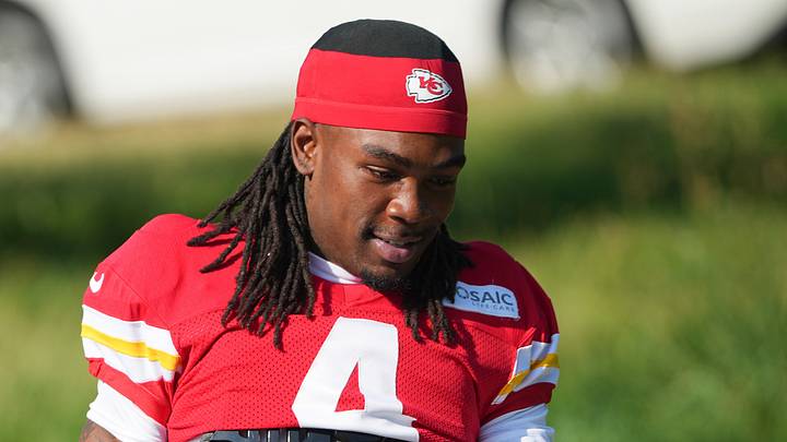 Kansas City Chiefs wide receiver Rashee Rice during 2026 training camp at Missouri Western University; Denny Medley