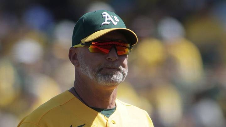 Apr 4, 2026; West Sacramento, California, USA; Athletics manager Mark Kotsay makes a pitching change during the fourth inning against the Houston Astros at Sutter Health Park. Mandatory Credit: Scott Marshall-Imagn Images Apr 4, 2026; West Sacramento, California, USA; Athletics manager Mark Kotsay makes a pitching change during the fourth inning against the Houston Astros at Sutter Health Park. Mandatory Credit: Scott Marshall-Imagn Images