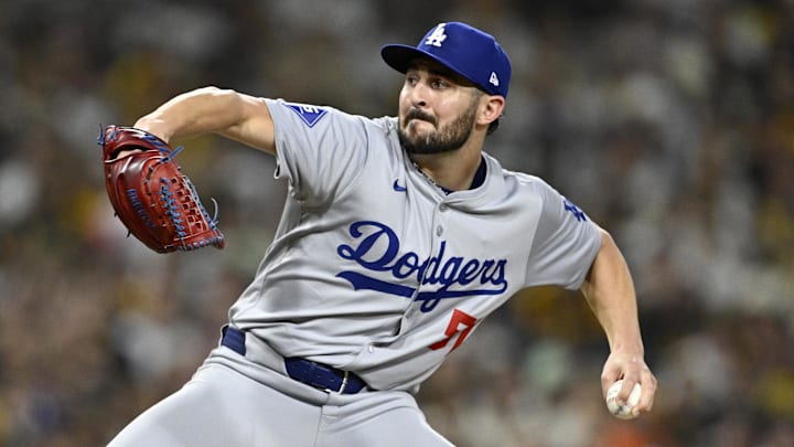 Alex Vesia and the rest of the Dodgers bullpen held the Padres scoreless in Game 4. Alex Vesia and the rest of the Dodgers bullpen held the Padres scoreless in Game 4.