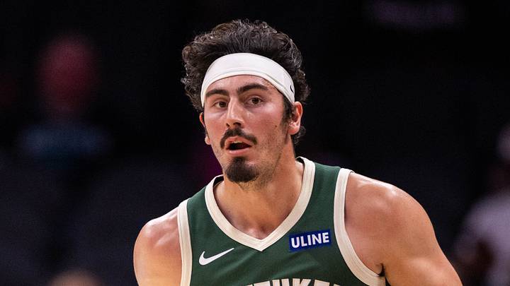 Milwaukee Bucks forward Jaime Jaquez Jr. (24) brings the ball up court against the Charlotte Hornets in the second half at Spectrum Center on October 11, 2026.