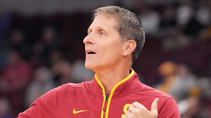 Mar 11, 2026; Chicago, IL, USA; Southern California Trojans head coach Eric Musselman gestures to his team against the Washington Huskies during the first half at United Center. Mandatory Credit: David Banks-Imagn Images Mar 11, 2026; Chicago, IL, USA; Southern California Trojans head coach Eric Musselman gestures to his team against the Washington Huskies during the first half at United Center. Mandatory Credit: David Banks-Imagn Images
