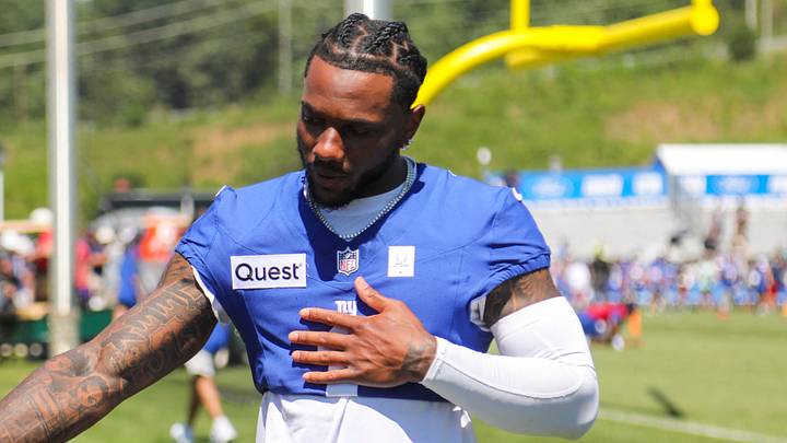 New York Giants wide receiver Malik Nabers took another big step forward in his return from an ACL. New York Giants wide receiver Malik Nabers took another big step forward in his return from an ACL.