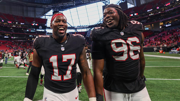 Atlanta Falcons linebacker Arnold Ebiketie and defensive end Zach Harrison have been key in Jeff Ulbrich's revamped defense. Atlanta Falcons linebacker Arnold Ebiketie and defensive end Zach Harrison have been key in Jeff Ulbrich's revamped defense.