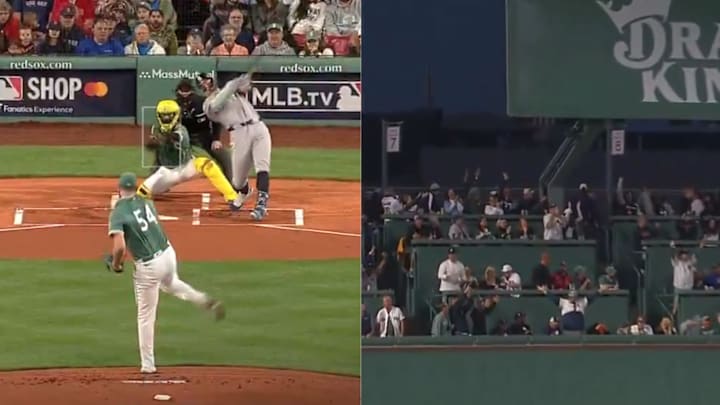 Aaron Judge sent his 362nd career home run all the way out of Fenway Park.