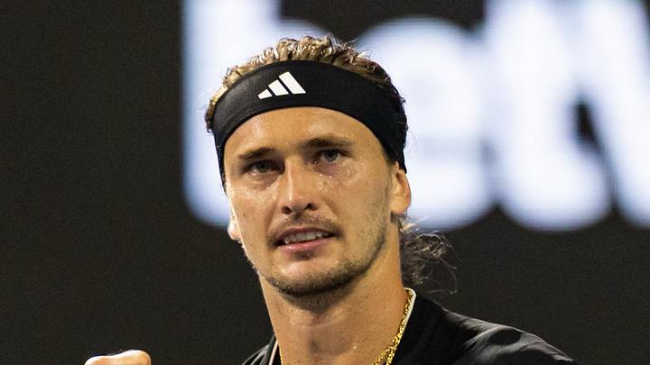 Alexander Zverev celebrates during his match Alexander Zverev celebrates during his match