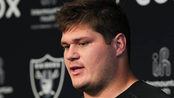 Las Vegas Raiders center Tyler Linderbaum
