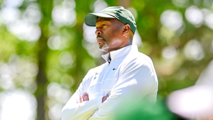 Michigan State athletic director Alan Haller takes in the action during the final round of the NCAA women's golf regional on Wednesday, May 8, 2024, at Forest Akers West Golf Course in East Lansing. Michigan State athletic director Alan Haller takes in the action during the final round of the NCAA women's golf regional on Wednesday, May 8, 2024, at Forest Akers West Golf Course in East Lansing.