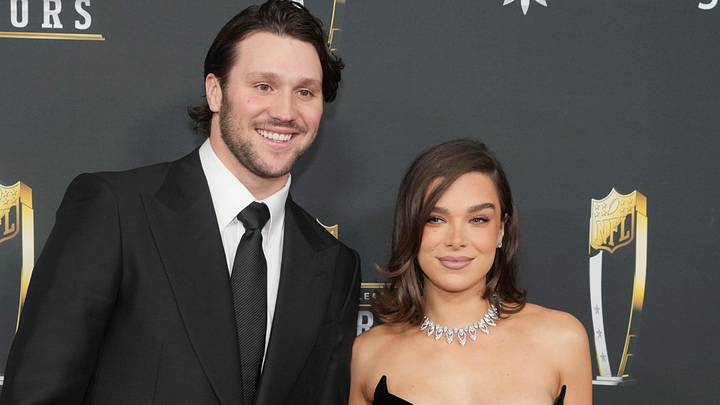 Josh Allen and Hailee Steinfeld on the red carpet before Super Bowl LIX NFL Honors. Josh Allen and Hailee Steinfeld on the red carpet before Super Bowl LIX NFL Honors.