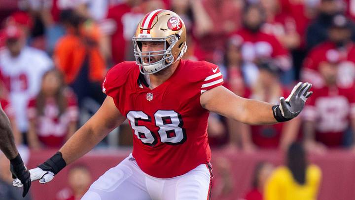 San Francisco 49ers offensive tackle Colton McKivitz (68) San Francisco 49ers offensive tackle Colton McKivitz (68)