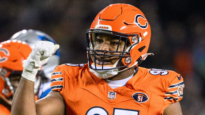 Nov 9, 2023; Chicago, Illinois, USA; Chicago Bears defensive lineman DeMarcus Walker (95) Mandatory Credit: Daniel Bartel-Imagn Images