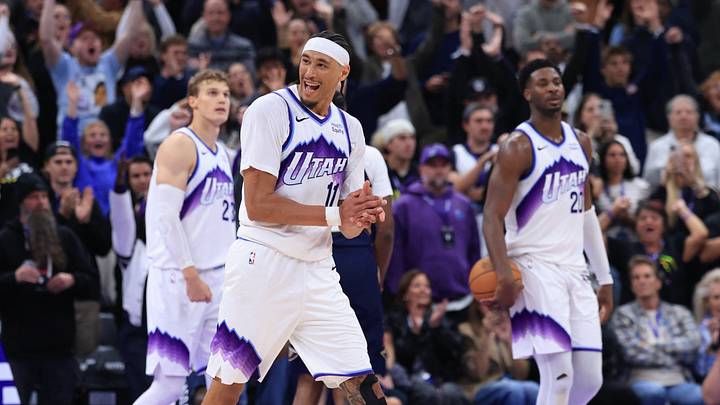Oct 23, 2026; Salt Lake City, Utah, USA; Utah Jazz center Jaxson Hayes (11) reacts at the buzzer ending the game to defeat the New Orleans Pelicans at Delta Center. Mandatory Credit: Rob Gray-Imagn Images Oct 23, 2026; Salt Lake City, Utah, USA; Utah Jazz center Jaxson Hayes (11) reacts at the buzzer ending the game to defeat the New Orleans Pelicans at Delta Center. Mandatory Credit: Rob Gray-Imagn Images