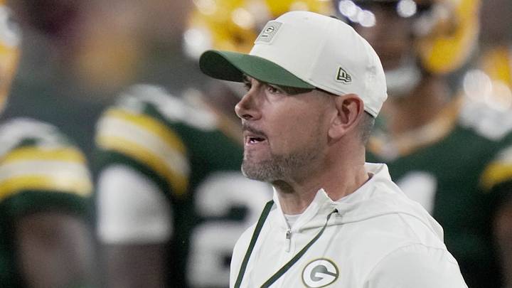 Green Bay Packers head coach Matt LaFleur is shown during the first quarter of their game against the Atlanta Falcons. Green Bay Packers head coach Matt LaFleur is shown during the first quarter of their game against the Atlanta Falcons.