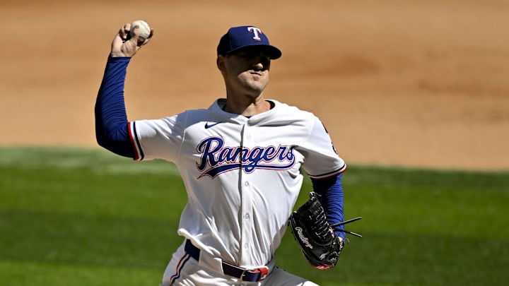 Texas Rangers starting pitcher Tyler Mahle.