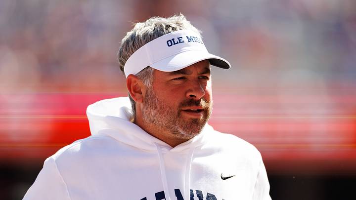 Ole Miss Rebels head coach Pete Golding looks on before a game against the Florida Gators at Ben Hill Griffin Stadium.  